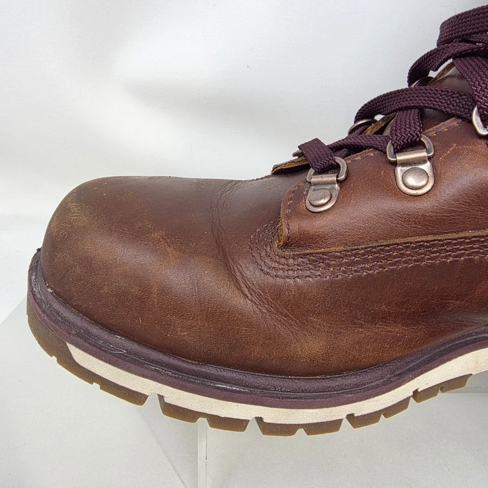 Timberland Waterproof Hiking Boots Mens 9.5 A2BZD Brown Leather ReBOTL Good
